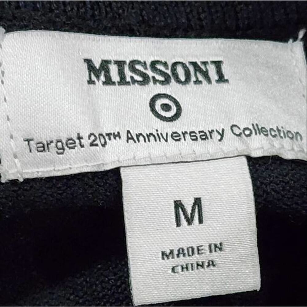 Missoni for Target 20th Anniversary Black Knit Chevron Shift Dress Womens Medium - Picture 7 of 8